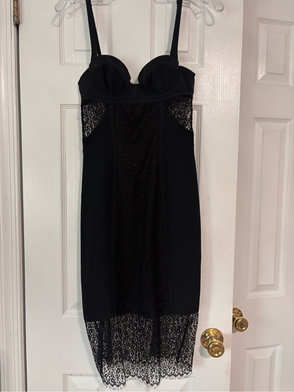 Kiki de Montparnasse Lace-Inset Slip Dress - Elegant Evening Dress size 0